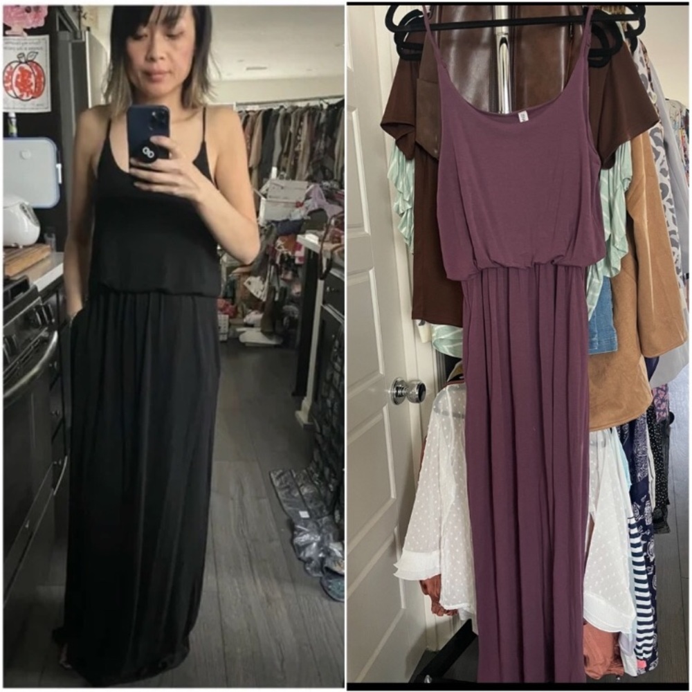Boho Minimalist Cami Pocket Maxi Dress